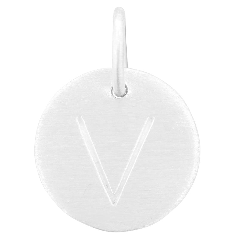 Matte Letter V Charm