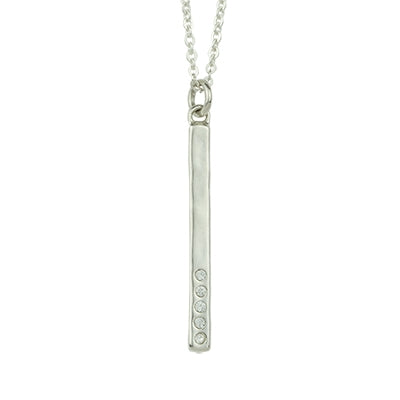 Bar None Necklace In Silver