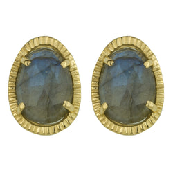 Organic Orb Earrings in Labradorite