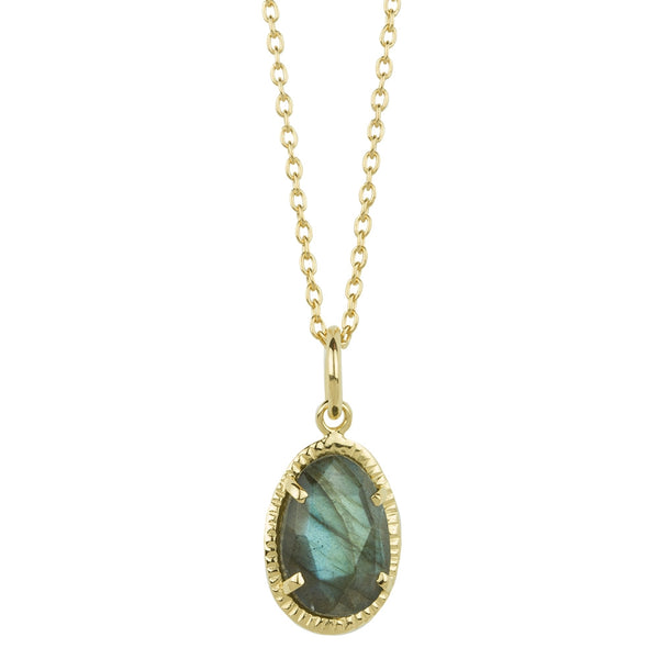 Organic Orb Necklace in Labradorite