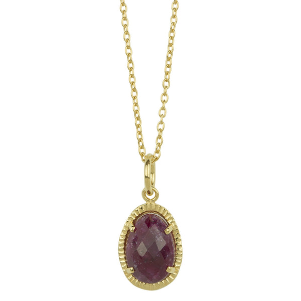 Organic Orb Ruby Necklace