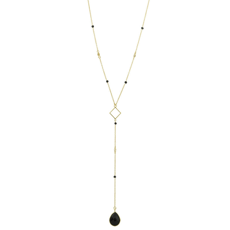 Charisma Necklace In Gold And Onyx