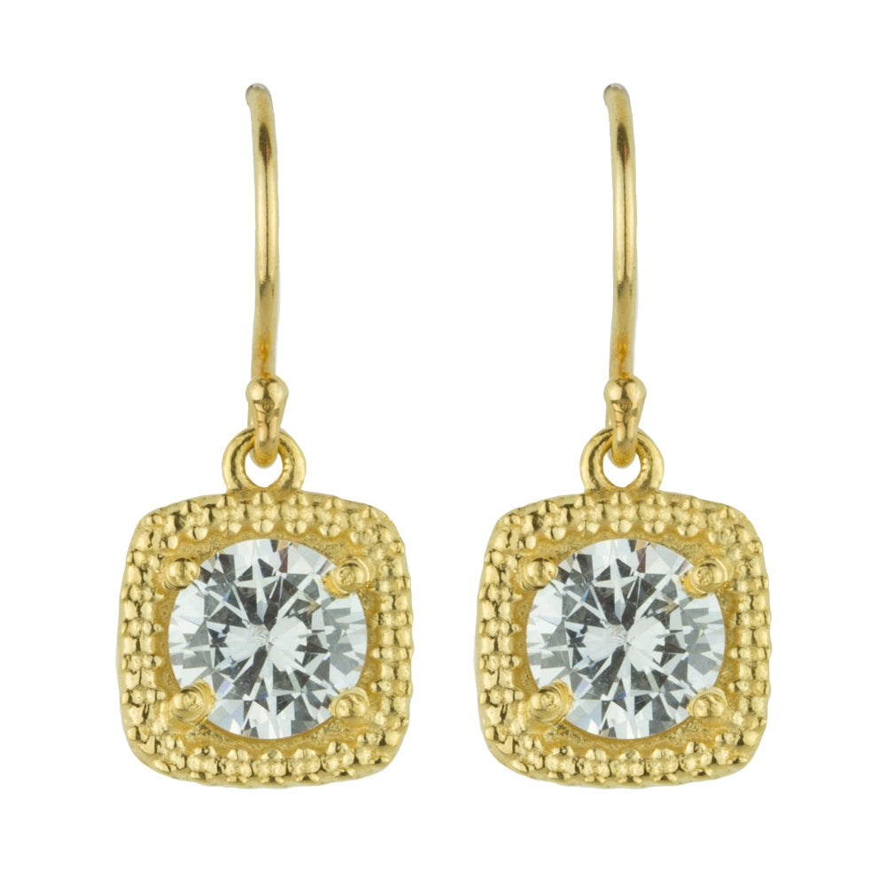 Let it Glow Earrings In Cubic Zirconia And Gold - FINAL SALE