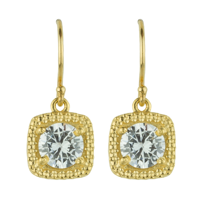 Let it Glow Earrings In Cz And Gold
