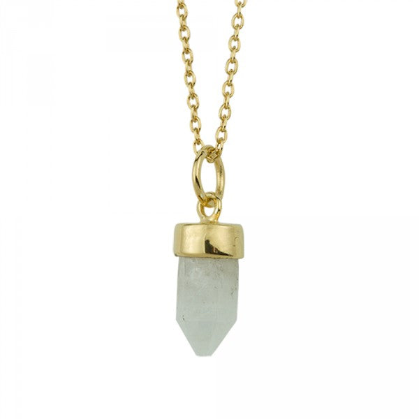 Prism Point Necklace In Gold And Moonstone