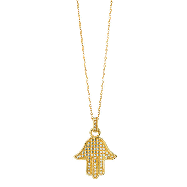 Hamsa Protector Necklace in Gold