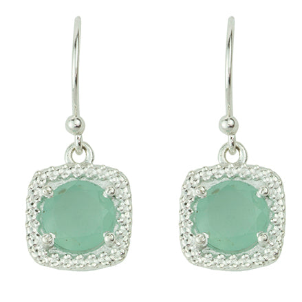 Let it Glow Earrings In Aqua Chalcedony And Silver - FINAL SALE