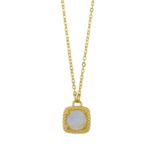Let it Glow Necklace In Moonstone And Gold -FINAL SALE
