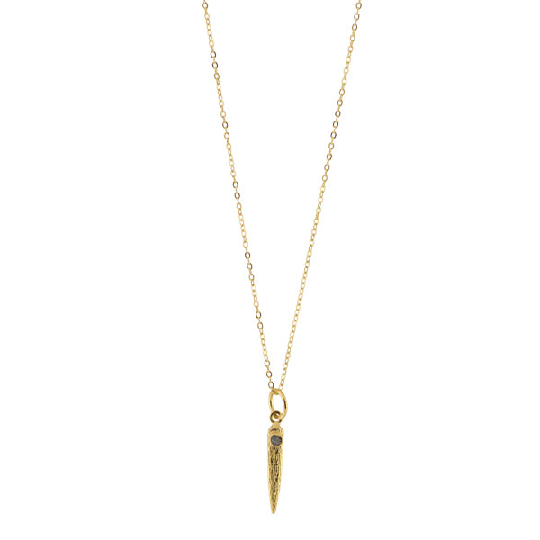 Raw Diamond Anlace Necklace in Gold - FINAL SALE