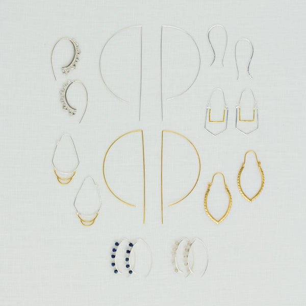 Open Curve Earring In Silver