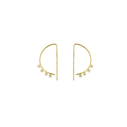 Topaz D Hoops in Gold