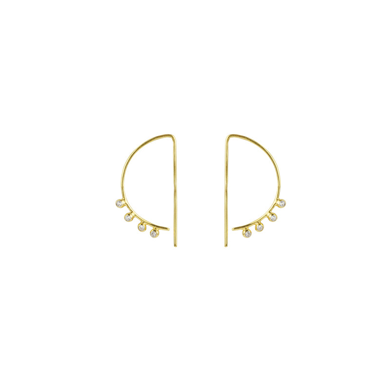 Topaz D Hoops in Gold