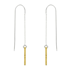 Gold Bar Threader Earrings