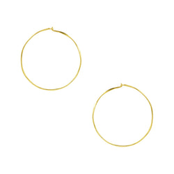 Twisted Sleeper Hoops in Gold - 1 1/2"