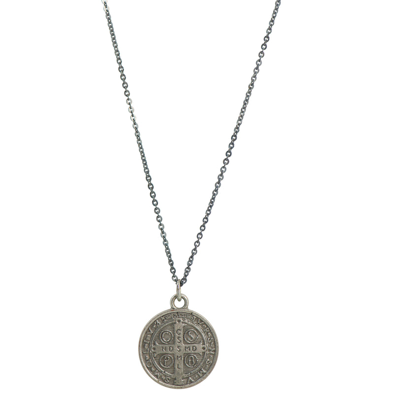 Vintage Saint Benedict Medal Necklace #VA18