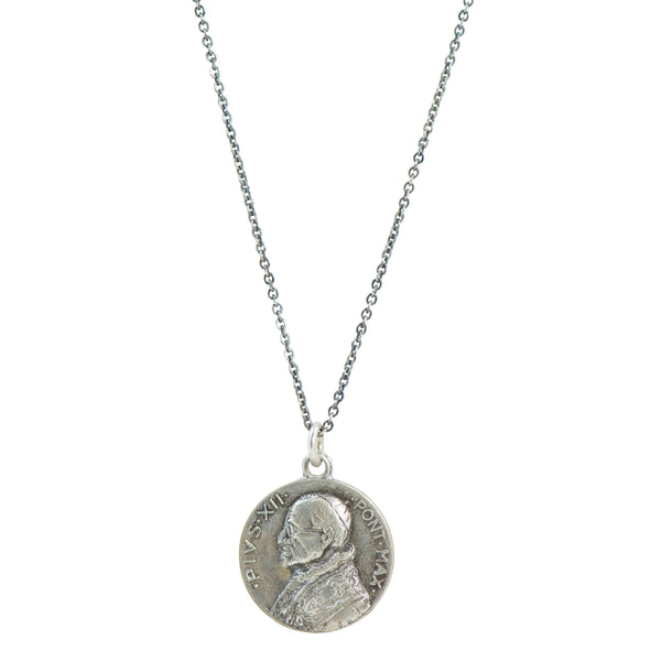 Pope Pius XII | Vintage Medal Necklace #VA31
