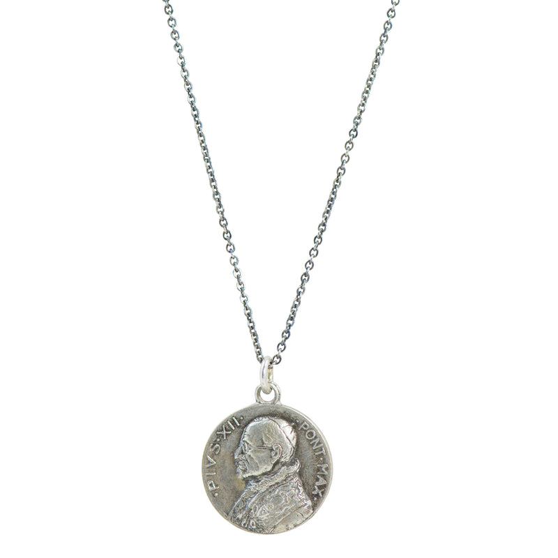 Pope Pius XII | Vintage Medal Necklace #VA31