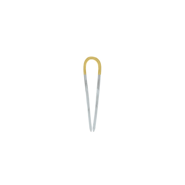 Two-Tone Effortless Hair Pin in Gold and Silver - Small