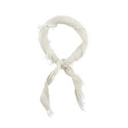 Linen Bandanna in White Sand