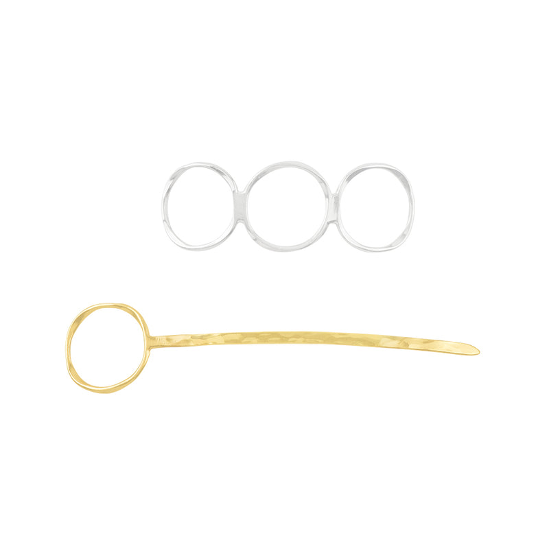 Two-Tone Circles Hair Pin