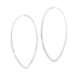 Petal Hoops - Large in Silver