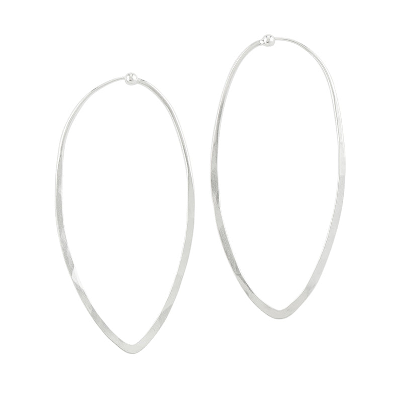 Petal Hoops - Large in Silver