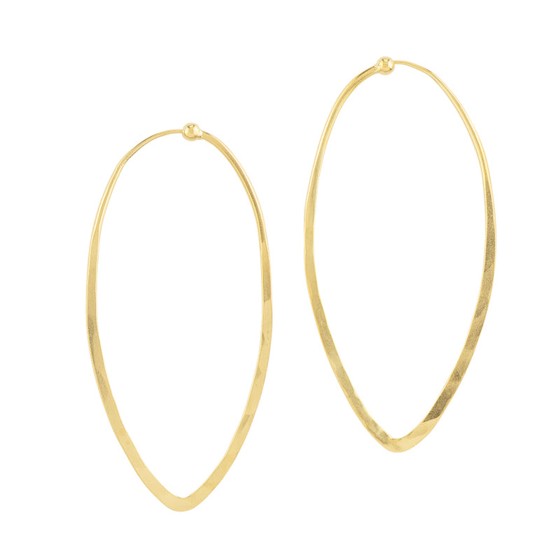 Petal Hoops - Large in Gold - FINAL SALE