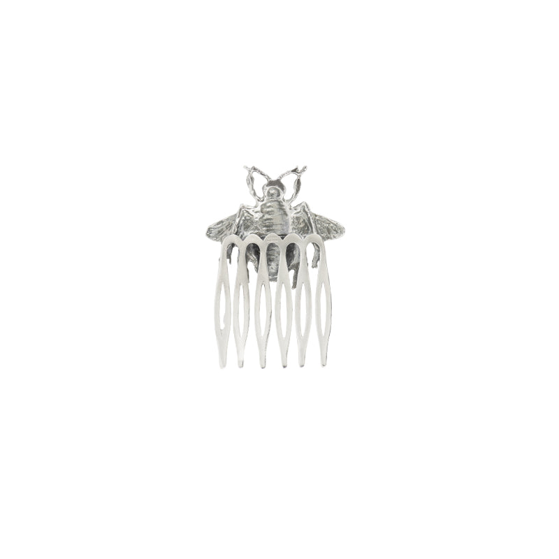 Bee Hair Comb in Silver