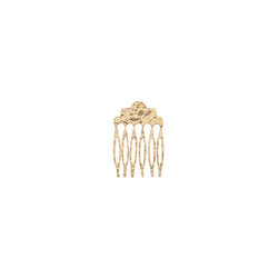 Scalloped Hair Comb in Bronze