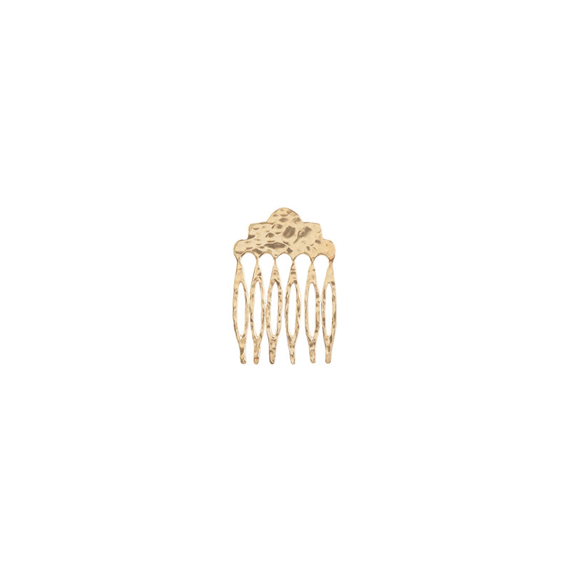 Scalloped Hair Comb in Bronze