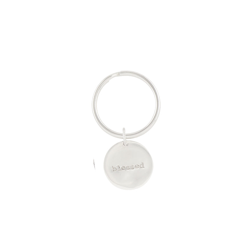 Sterling Silver Keychain - "Blessed" - FINAL SALE