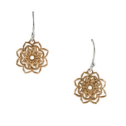 Petite Open Heart Mandala Earrings