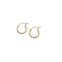 Pin & Catch Huggie Hoops in 14k Gold Plated Silver