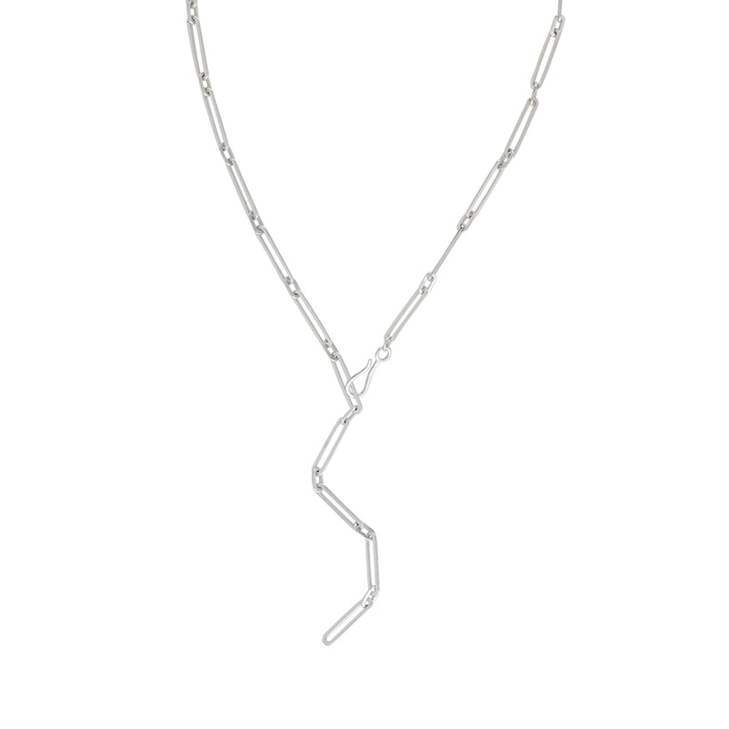 Paper clip chain necklace // Silver – Maksym Joaillerie