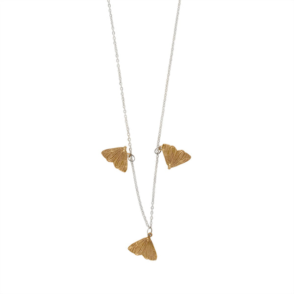 Brimstone Moth Trio Necklace