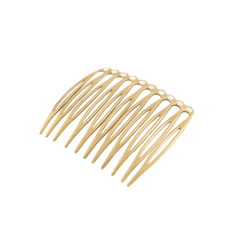 Riveted Hair Comb in Bronze - Large