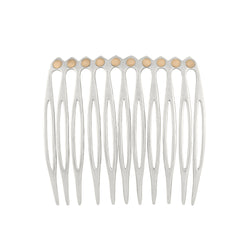 Riveted Hair Comb in Silver - Large
