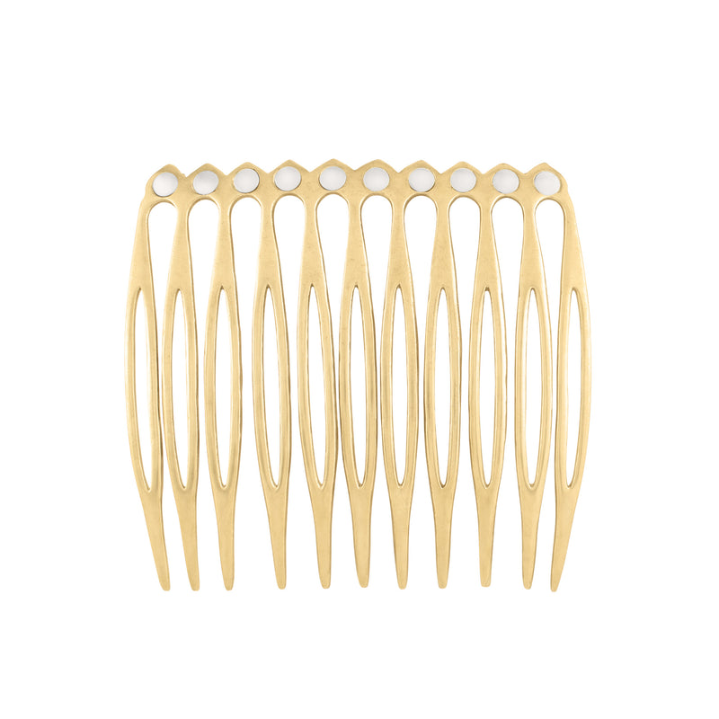 Riveted Hair Comb in Bronze - Large