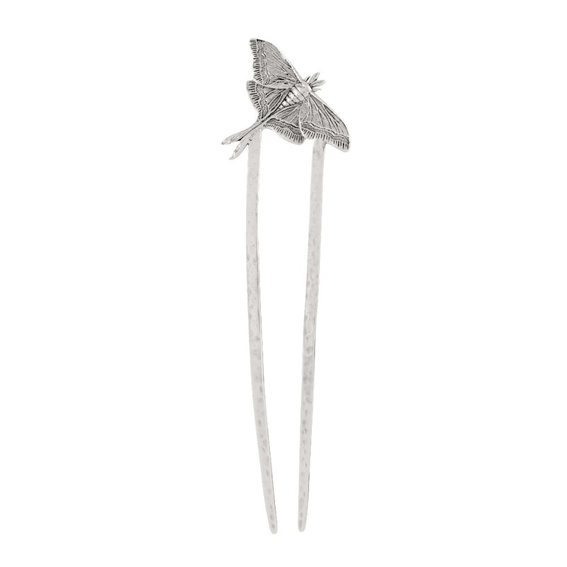 Luna Moth Hair Pin in Silver