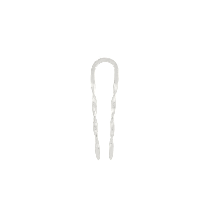 Effortless Twist Hair Pin in Silver - Small