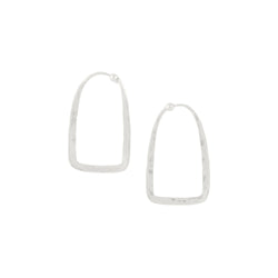 Stirrup Hoops in Silver - Small