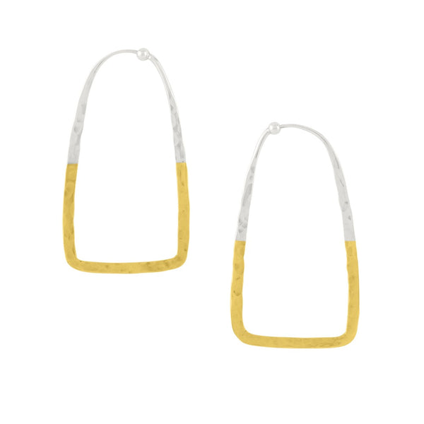 Gold Dipped Stirrup Hoops - Large