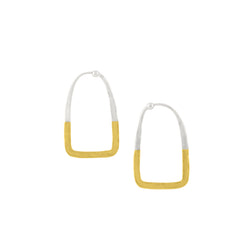 Gold Dipped Stirrup Hoops - Small