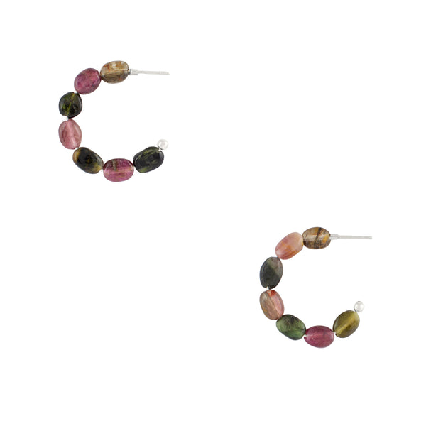 She's Got Stones Hoops in Tourmaline - Small