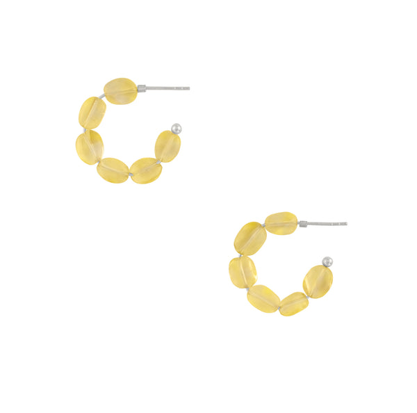 She's Got Stones Hoops in Citrine - Small