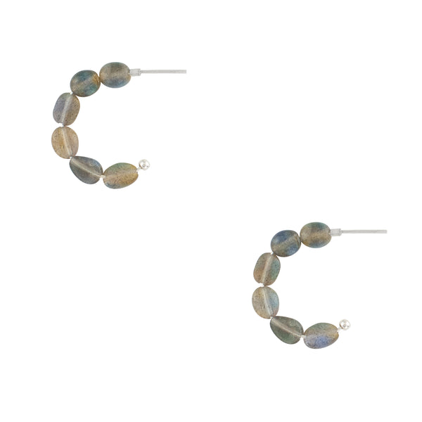 She's Got Stones Hoops in Labradorite - Small