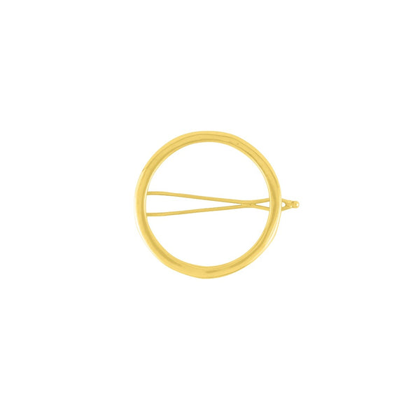 Circle Barrette in Gold