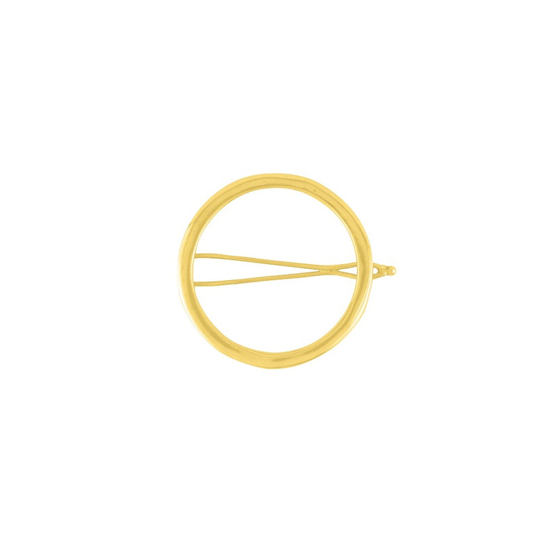 Circle Barrette in Gold