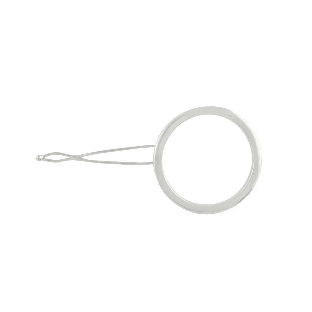 Circle Barrette in Silver