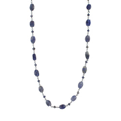 Stone Strand Necklace - Iolite - 22-24"